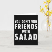 Carte You Don't Win Friends With Salad Simple Creative C (Fleur jaune)