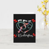 Carte You Give Me Butterflies Phlebotomist Pbt Valentine (Fleur jaune)
