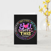 Carte You Got This Don't Stress Do Your Motivational Tes (Fleur jaune)