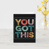 Carte You Got This Saying Cool Motivational Quote  (Fleur jaune)