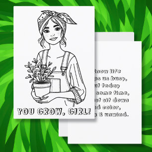 Carte You Grow, Girl Citation et jeu de mots sur les p