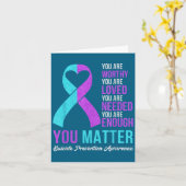 Carte You Kindness Be Kind Suicide Prevention Awareness  (Fleur jaune)