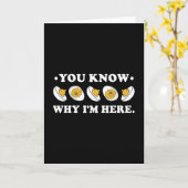 Carte You Know Why I'm Here Deviled Egg Groovy Thanksgiv (Fleur jaune)