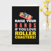Carte You Love Rollercoasters Amusement Park (Fleur jaune)