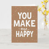Carte You Make Me Happy Relationship Card (Fleur jaune)