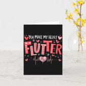 Carte You Make My Heart Flutter Cardiac Nurse Valentine (Fleur jaune)