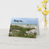 Carte You Missing avec Plage Pittoresque. (Fleur jaune)