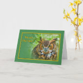 Carte You Missing with Great Horned Owl (Fleur jaune)