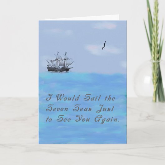 Carte You Missing with Ship and Seas (Devant)