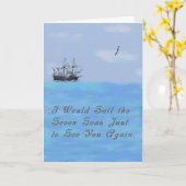 Carte You Missing with Ship and Seas (Fleur jaune)