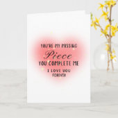 Carte You’re My Missing Piece Personalize (Fleur jaune)