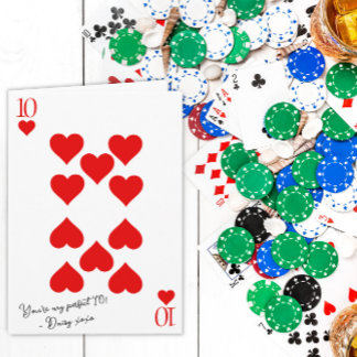 Carte You’re My Perfect Ten 10 of Hearts valentine