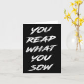 Carte You Reap What You Sow Motivational (Fleur jaune)