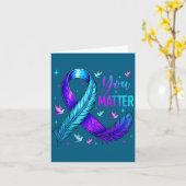 Carte You Ribbon Bird Suicide Prevention Awareness (Fleur jaune)