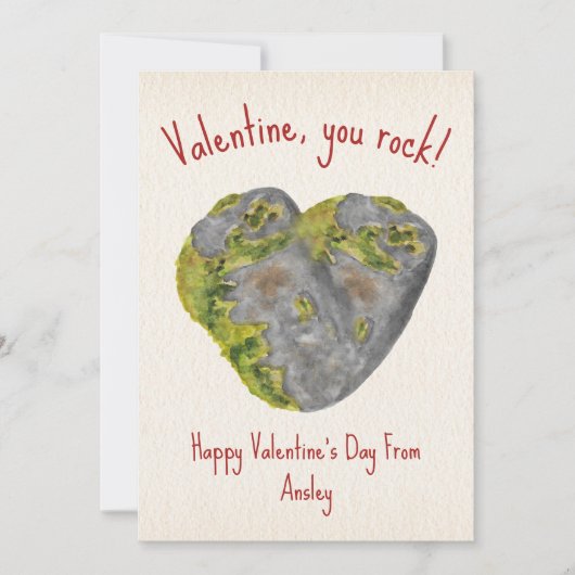 Carte You Rock Heart Kids Classroom Valentine (Devant)