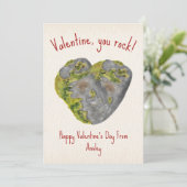Carte You Rock Heart Kids Classroom Valentine (Debout devant)