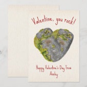 Carte You Rock Heart Kids Classroom Valentine (Devant / Derrière)