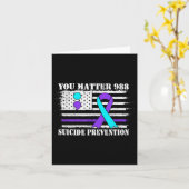 Carte You Semi Colon 988 Suicide Prevention Awareness  (Fleur jaune)