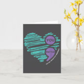 Carte You Semicolon Suicide Prevention Awareness Month (Fleur jaune)