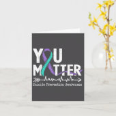 Carte You Semicolon Suicide Prevention Awareness Week (Fleur jaune)