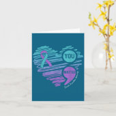 Carte You Suicide Prevention Awareness Semicolon Suprt  (Fleur jaune)