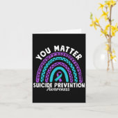 Carte You Suicide Prevention Awareness Teal &amp; Purple (Fleur jaune)