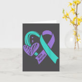Carte You Suicide Prevention Awareness Teal Purple Heart (Fleur jaune)