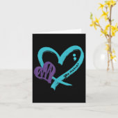 Carte You Suicide Prevention Awareness Teal Purple Heart (Fleur jaune)