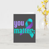 Carte You Suicide Prevention Awareness Teal Purple Rainb (Fleur jaune)