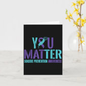 Carte You - Suicide Prevention Teal Purple Awareness Rib (Fleur jaune)