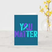 Carte You - Suicide Prevention Teal Purple Awareness Rib (Fleur jaune)