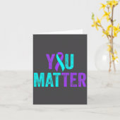 Carte You Teal Purple Ribbon Suicide Prevention Awarenes (Fleur jaune)