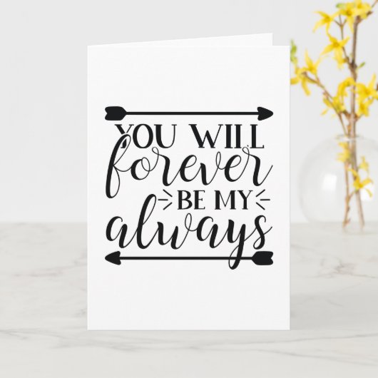 Carte You will forever be my always (Fleur jaune)