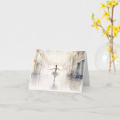 Carte Young Ballerina Dancing BLANK (Fleur jaune)