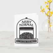 Carte Young Frankenstein Abby Normal Drôle Halloween _3 (Fleur jaune)