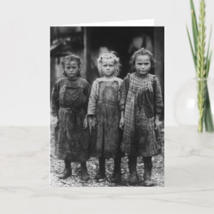 Carte Young Girl Oyster Shuckers, début 1900