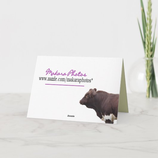 Carte Young Pinzgauer Bull-customize (Dos)