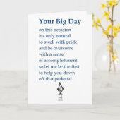 Carte Your Big Day - un drôle de poème de félicitations (Fleur jaune)