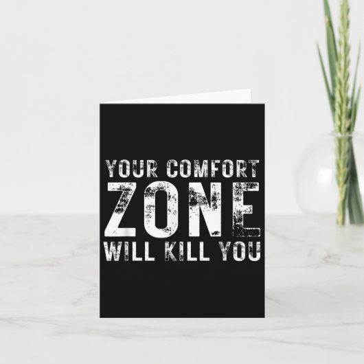 Carte Your Comfort Zone Will Kill You Gym Motivational Y (Devant)