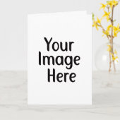 Carte Your Design Here Personalized (Fleur jaune)