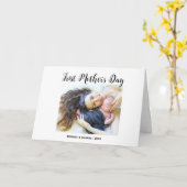 Carte Your First Mother's Day personalised photo &Quote (Fleur jaune)