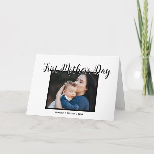 Carte Your First Mother's Day personalised photo &Quote (Devant)
