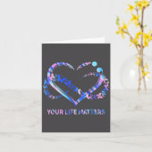 Carte Your Life S Suicide Awareness Butterflies Heart  (Fleur jaune)