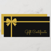 Carte Your Logo Custom Business Gift Certificate (Devant / Derrière)