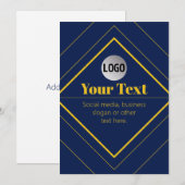 Carte Your Logo & Customizable Design Template (Devant / Derrière)