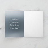 Carte Your message here gray blue metallic background te (Intérieur)