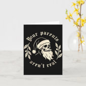 Carte Your Parents Aren't Real Funny Santa Christmas Xma (Fleur jaune)