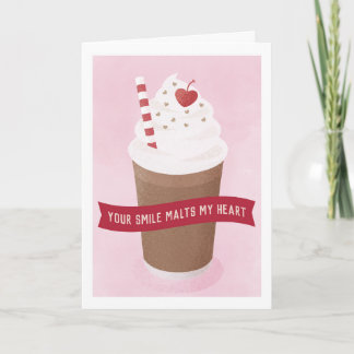 Carte Your Smile Malts My Heart Valentine's Card