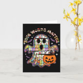 Carte Your Word Slp Speech Therapy Aac Ghost Halloween (Fleur jaune)