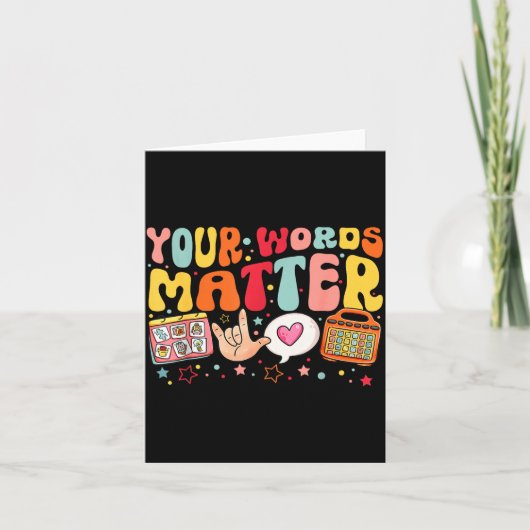 Carte Your Words Speech Therapy Language Pathologist Slp (Devant)